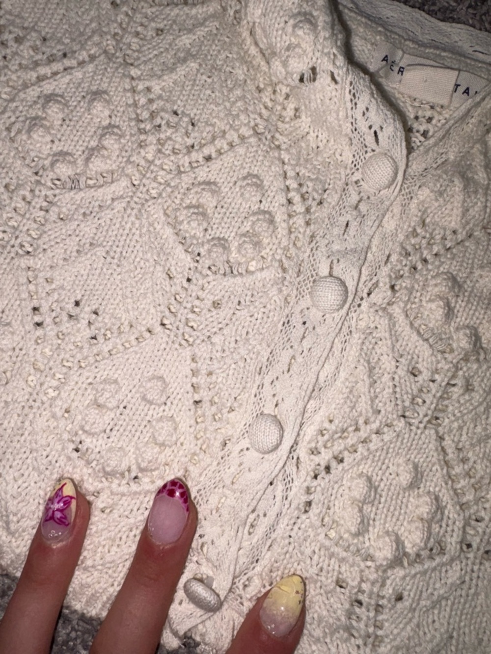Aeropostale Ivory Crochet Knit Cami - Picture 3 of 4